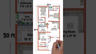 25 x 50 House Plan  25x50 House Design  25x50 Ghar ka Naksha  East Facing House Plan [upl. by Leunam]