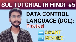 DCL Commands in SQL  Privileges Grant amp Revoke With Example  Hindi [upl. by Groot]