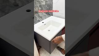 washbasin installation tipsshorts [upl. by Tilford]