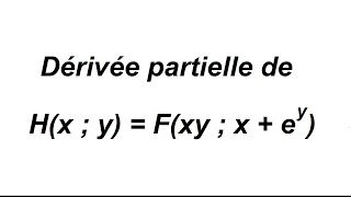 Calcul de dérivées partielles composées [upl. by Lydie]