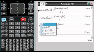 Difference Quotients on TINspire [upl. by Refinnaj55]