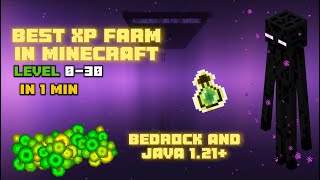 BEST ENDERMAN XP FARM IN MINECRAFT BEDROCK AND JAVA  EASY AND EFFICIENT BUILD 121 [upl. by Jarrid179]