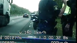 Sport bike chased by Volvo V70 T6 unmarked Police in Sweden Driver sentenced [upl. by La]