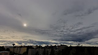 Warm front cloud formation on different altitudes with prominent Altostratus clouds [upl. by Akinom]