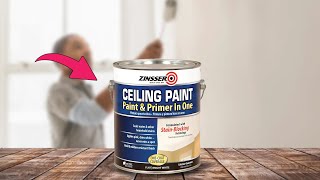 Zinsser 1gal Ceiling Paint and Primer in One Review  Complete Coverage and Easy Application [upl. by Aciretal]