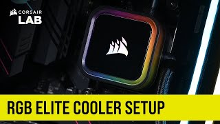 How to Install CORSAIR iCUE RGB ELITE Liquid CPU Cooler [upl. by Ysiad628]