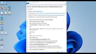 How to use the Dell OS Recovery Tool to build a Windows 11 recovery drive [upl. by Wentworth]