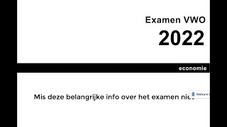 VWO  zo ziet het 2e tijdvak examen economie van 2022 eruit [upl. by Mloclam215]