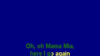 Karaoke  Mamma Mia By Abba [upl. by Oner]