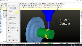 MasterCam X5  CAxis Lathe Example  CAxis Contour [upl. by Summer]