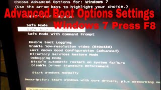 Advanced boot options windows 7 in hindi  safe mode without using the F8 key [upl. by Enilra]