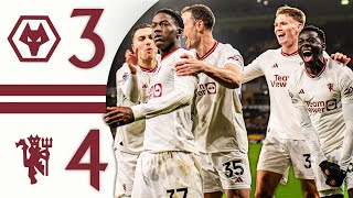 KOBBIE MAINOO TAKE A BOW 😮‍💨  Wolves 34 Man Utd  Highlights [upl. by Naitirb988]