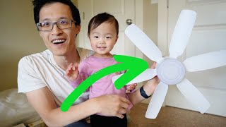 Socket Fan Light Review  Dimmable LED Ceiling Fan with Remote for Any Room [upl. by Eserehc]