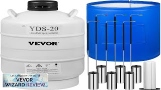 VEVOR 20L Liquid Nitrogen Tank Aluminum Alloy Liquid Nitrogen Dewar Static Cryogenic Review [upl. by Aillil]