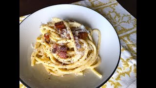 How to Make Real Spaghetti Carbonara  Christine Cushing [upl. by Enived212]