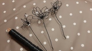 DIY Drahtblumen biegen diy wire flowers easy quick tutorial [upl. by Iridissa939]