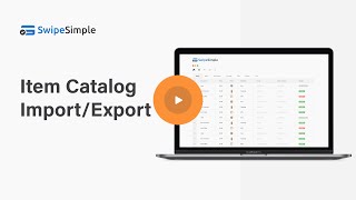 Item Catalog Import amp Export [upl. by Ornstead]