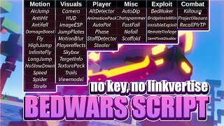 OP ROBLOX BEDWARS SCRIPT  MULTIHACK KILLAURA INSTA WIN FLY SPEED [upl. by Gasper]