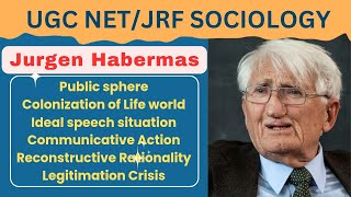 Jurgen Habermas  Public sphere  Colonization of Life world  Legitimation Crisis [upl. by Mayrim]