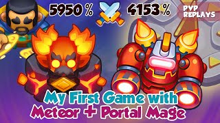 My First Meteor Game in Many Seasons vs Robot Clock  Rush Royale [upl. by Ahsinar]