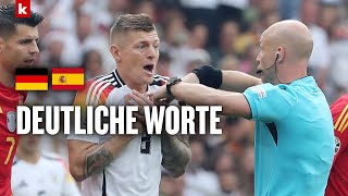 Kroos frustriert wegen ElfmeterSzene und Schiedsrichter Taylor  Deutschland  Spanien 12 [upl. by Haran]