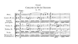 Wolfgang Amadeus Mozart  Bassoon Concerto in BFlat Major K 191 [upl. by Gaulin]