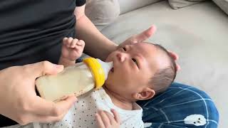 Hungry baby milk feeding D45 [upl. by Pattin]