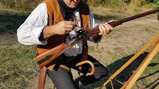 Shooting with Sharps Sporting mod1863PEDERSOLI cal45 and traditional paper cartridges [upl. by Poppo]