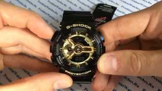 Как настроить Casio GSHOCK GA110GB1AER  видео  WatchForumRU [upl. by Blanch]