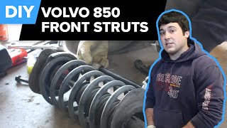 Volvo Strut Replacement DIY 850 Front Struts Mounts Spring Seats amp Suspension Parts [upl. by Couq]