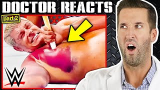 ER Doctor REACTS to JawDropping WWE Injuries 2 [upl. by Lempres]