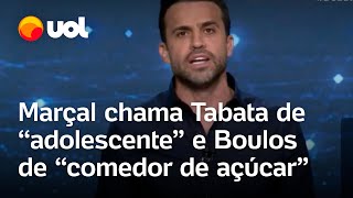 Debate na Band Pablo Marçal grita e ataca adversários após Tabata Amaral perguntar sobre condenação [upl. by Macdermot]