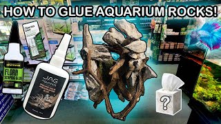 HOW TO GLUE AQUASCAPE ROCKS  DRIFTWOOD [upl. by Auohs]