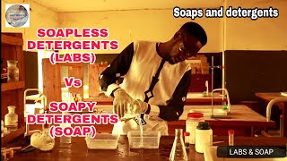 SOAPS AND DETERGENTS Soapless detergents verses soap [upl. by Esined276]