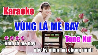 Karaoke Tone Nữ  Vùng Lá Me Bay  Beat Nhạc Sống Chung Lê [upl. by Gilly670]