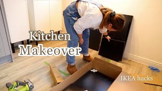 IKEA Kitchen Makeover Builtin Storage Wall and DIY Island Pt1 [upl. by Sutelc]