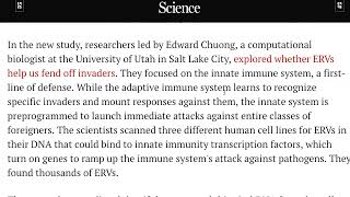 Viruses Endogenous Retroviruses Evolution Ageing Disease Technology [upl. by Tneciv614]