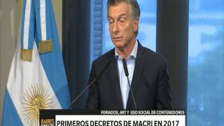 Primeros decretos de Macri en 2017 – Telefe Noticias [upl. by Finkelstein]