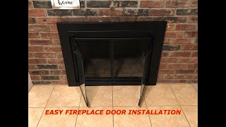 How To Install Fireplace Doors  Pleasant Hearth [upl. by Alyek686]