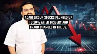 Adani Stocks Crash After US Bribery and Fraud Indictment Against Gautam Adani [upl. by Enaj]