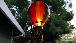 Rainbow Hot Air Balloon Outdoor Hanging Solar LED Lanterns [upl. by Brouwer]