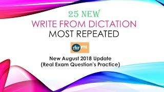 2018 Most Important New Write from dictation August 2018 update [upl. by Anairol]