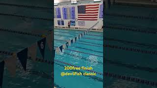 Uncontested victory 200 freestyle at Devilfish Classic [upl. by Yrocaj]