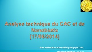 Analyse technique CAC 40 et de Nanobiotix  Apprendre le trading et Ichimoku 16062014 [upl. by Laurin988]