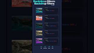 🌈✨ Create Stunning Visuals with CSS Backdrop Filter 🖥️💻shorts shortvideo cssanimation web3 [upl. by Euqinamod]