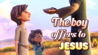 🥖🐟 THE BOY OFFERS TO JESUS • Jesus Feeds the 5000 4K [upl. by Ylrae973]