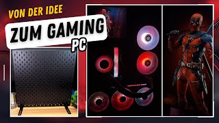 RGB OVERLOAD WIR BAUEN EINEN GAMING PC AN DIE IKEA SKADIS WAND  3D Parts inklusive [upl. by Weissmann912]