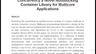 LC DC Lockless Containers and Data Concurrency a Novel Nonblocking Container Library for Multicore A [upl. by Service]