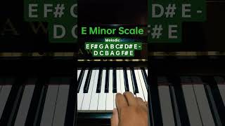 E minor scale Melodic  Piano Tutorial [upl. by Amehsat]