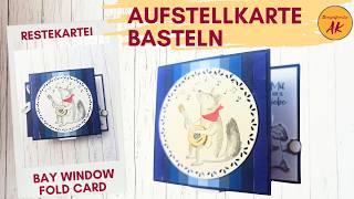 Besondere Kartenform  Fun Fold Card basteln Stampin Up Anleitung DIY Tutorial Restekarte aufstellen [upl. by Tempest]